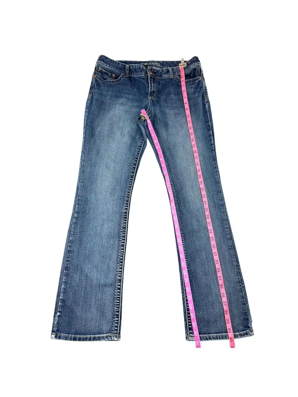 Maurices Medium‎ Wash Embroidered Bootcut Jeans